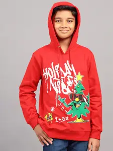 ZION Boys Graphic Printed Hooded Neck Long Sleeve Cotton Pullover Sweatshirt