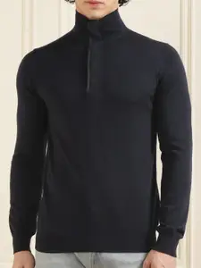 Karl Lagerfeld Mock Collar Woollen Pullover Sweatshirt