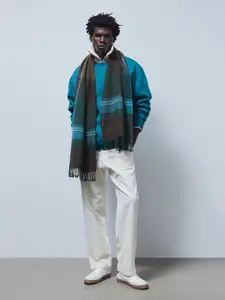 H&M Men Checked Patterned Scarf