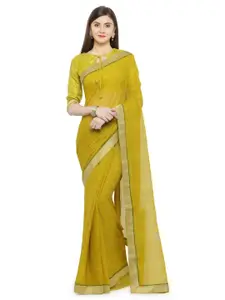 Shaily Yellow Embellished Pure Silk Saree