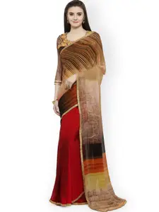 Shaily Multicoloured Poly Georgette Saree