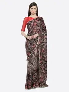 Shaily Multicoloured Embellished Satin Saree
