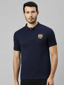 FanCode Barcelona Polo Collar Cotton T-shirt