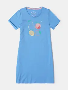 Jockey Girls Graphic Printed Pure Cotton T-shirt Nightdress