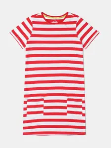 Jockey Girls Striped Pure Cotton T-shirt Nightdress