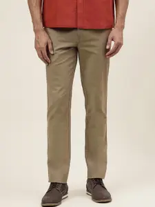 Fabindia Men Slim Fit Mid-Rise Cotton Trousers