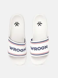 WROGN Men Brand Logo Embossed Sliders