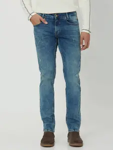 Mufti Men Slim Fit Mid Rise Mildly Distressed Stretchable Jeans