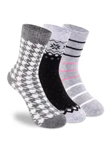 Supersox Boys Pack Of 3 Patterned Cotton Above Ankle-Length Socks