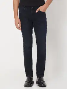 Mufti Men Skinny Fit Mid-Rise Dark Shade Clean Look Stretchable Jeans