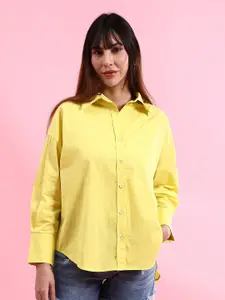 Freehand by The Indian Garage Co Women Yellow Casual Shirt