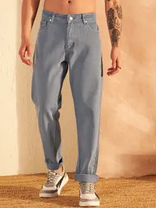 DENNISON Men Grey Comfort Straight Fit Light Fade Jeans