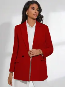 Kotty Double-Breasted Casual Cheery Red Blazer