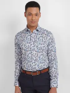 Allen Solly Slim Fit Ethnic Motifs Printed Pure Cotton Formal Shirt