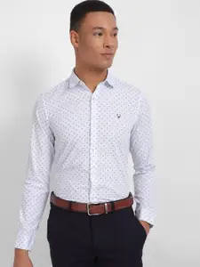 Allen Solly Sport Slim Fit Micro Ditsy Printed Pure Cotton Formal Shirt