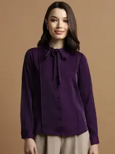 Allen Solly Woman Women Purple Formal Shirt