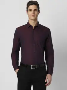 Peter England Men Purple Formal Shirt