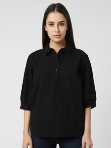 Van Heusen Woman Spread Collar Pure Cotton Casual Shirt