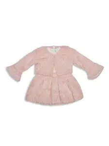 Peppermint Infants Girls Self Design A-Line Dress