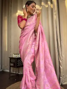 TIEXA Ethnic Motifs Pure Silk Ready to Wear Banarasi Saree