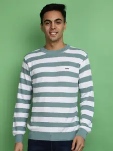 V-Mart Striped Round Neck Sweatshirt