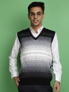 V-Mart Self Designed V-Neck Cotton Pullover