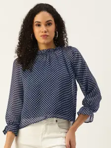 FOREVER 21 Polka Dot Printed Top  Comes With An Inner Slip