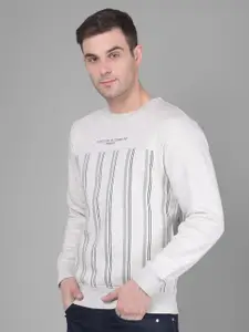 Crimsoune Club Men Grey Printed Sweatshirt