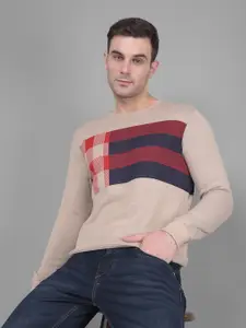 Crimsoune Club Colourblocked Round Neck Long Sleeves Pullover Sweatshirt
