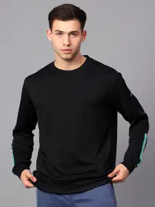 Shiv Naresh Men Black Printed Sweatshirt