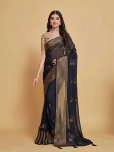 Sangria Embroidered Pure Georgette Saree