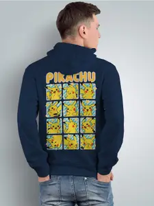 Crazymonk Pikachuu Printed Hooded Cotton Sweatshirt