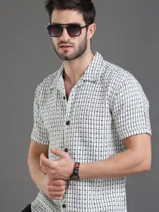 HERE&NOW Slim Fit Checked Cotton Casual Shirt