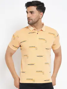 Duke Typography Printed Polo Collar Cotton Slim Fit T-shirt