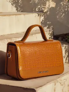 Gauge Machine Plush Tan Sling Hand Bag