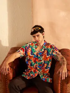 DENNISON Smart Block Printed Casual Shirt