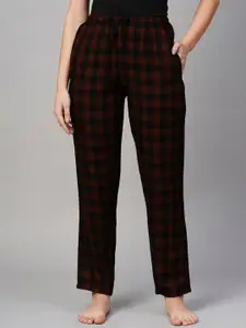 DRAPE IN VOGUE Women Checked Cotton Lounge Pant