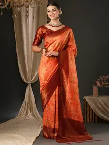 Anouk Ethnic Motifs Woven Design Traditional Wear Banarasi Saree