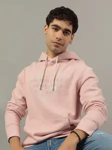 AMERICAN EAGLE OUTFITTERS Typography Printed Hooded Pullover Sweatshirt