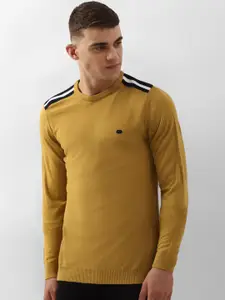 Peter England Casuals Striped Crew Neck Long Sleeve Acrylic Pullover Sweater