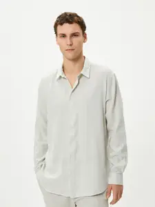 Koton Spread Collar Long Sleeves Cotton Casual Shirt
