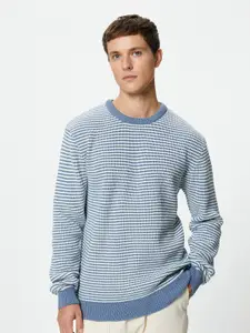 Koton Striped Round Neck Pullover Sweater