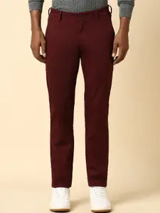 Allen Solly Men Mid Rise Slim Fit Cotton Trousers