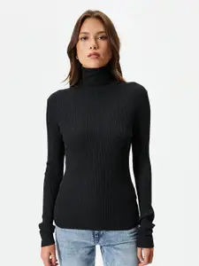 Koton Ribbed Turtle Neck Pullover Sweater