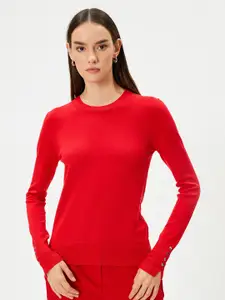 Koton Ribbed Round Neck Pullover