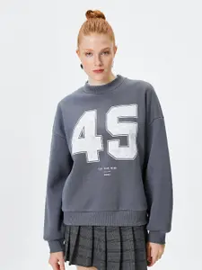 Koton Typography Printed Pullover Sweatshirt