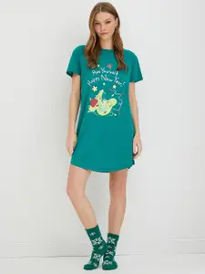 Koton Graphic Printed T-Shirt Nightdress