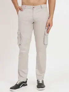 RAGZO Men Loose Fit Mid Rise Pure Cotton Cargos Trousers