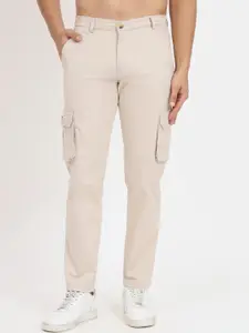 RAGZO Men Loose Fit Mid Rise Pure Cotton Cargos Trousers