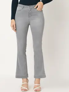 Kraus Jeans Women Grey Flared High-Rise Jeans